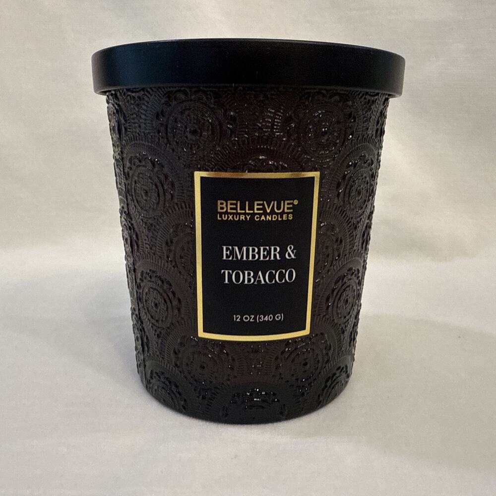 Bellevue Luxury Fall Candle 12 Oz Ember & Tobacco 2 Wick new